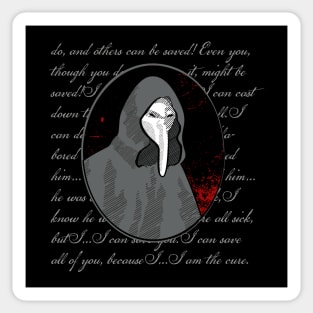 SCP-049 SCP Foundation Plague Doctor Quote Sticker